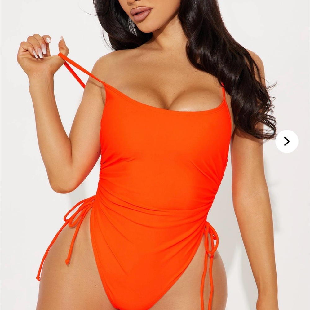 Vibrant Orange Kids One Piece Swimsuit